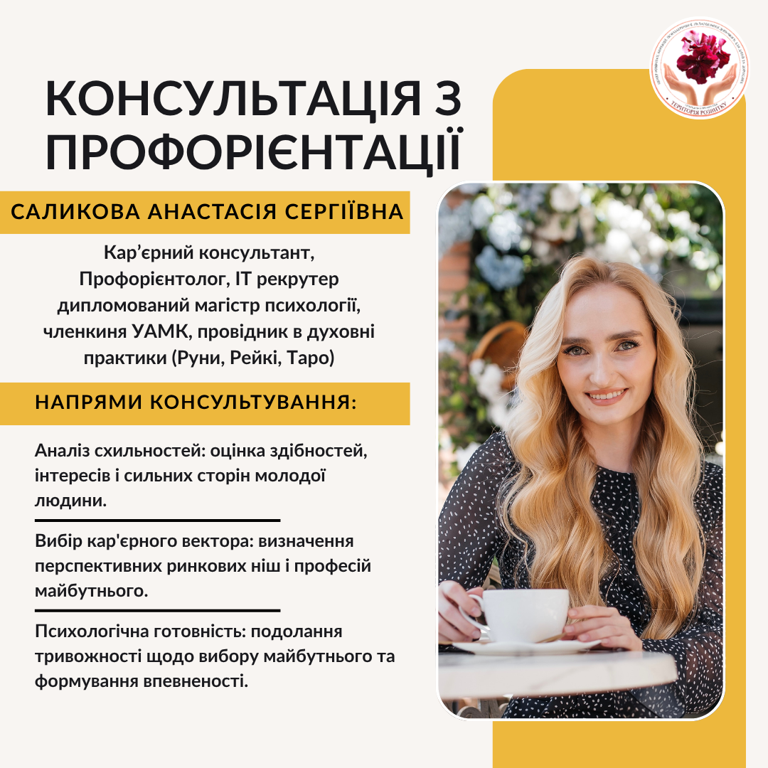 Консультація з профорієнтації (для підлітків та студентів)
